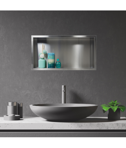 Duschnische Wandnische WALL BOX ONE 30x60x10 cm Silber