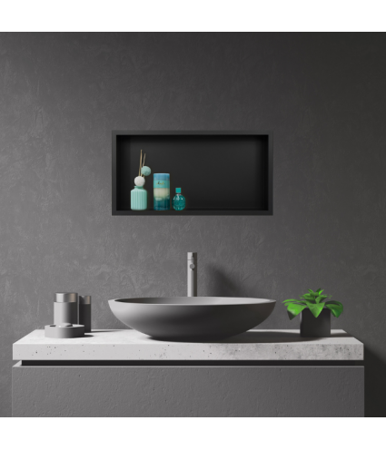 Duschnische Wandnische WALL BOX ONE 30x60x10 cm Schwarz