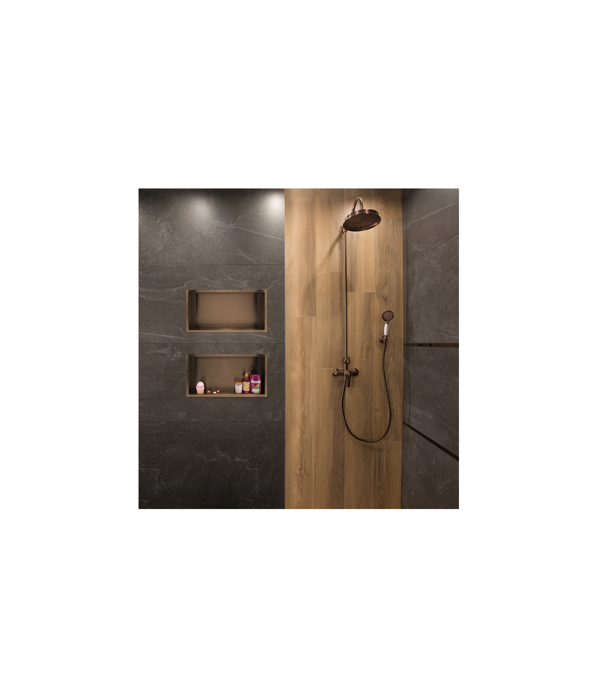 Duschnische Wandnische WALL BOX ONE 30x60x7 cm Kupfer