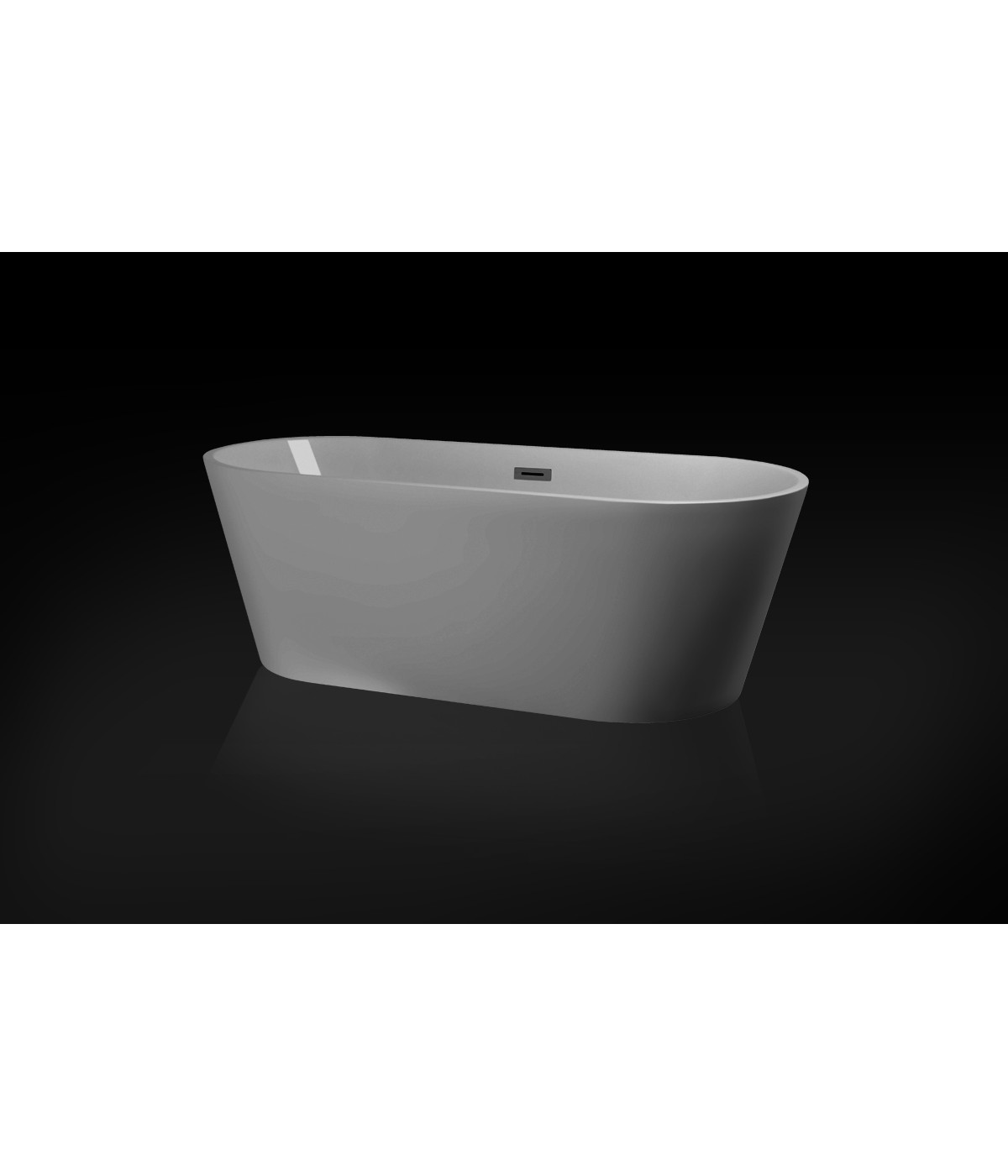 Freistehende Badewanne Oval 170x70 SALINA MONOLITH ACRYL Ablaufgarnitur CLICK CLACK GRATIS !