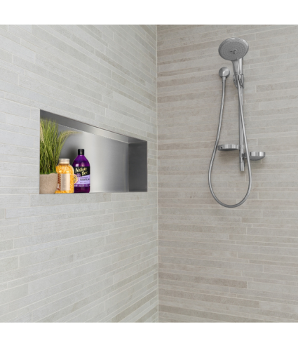 Duschnische Wandnische WALL BOX NO RIM 30x90x10 cm Silber