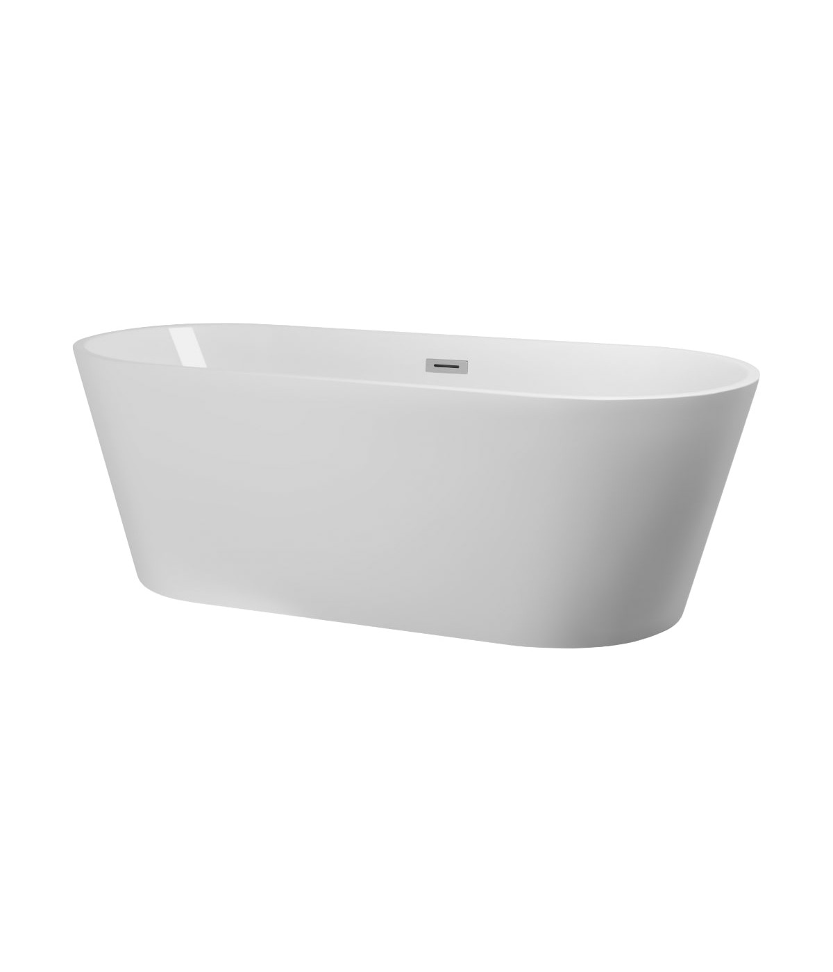 Freistehende Badewanne Oval 170x70 SALINA MONOLITH ACRYL Ablaufgarnitur CLICK CLACK GRATIS !