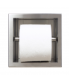 Unterputz Wandnische Toilettenpapierhalter WALL BOX PAPER 1 Silber