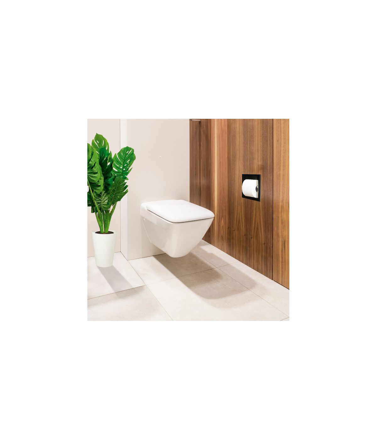 Unterputz Wandnische Toilettenpapierhalter WALL BOX PAPER 1 Schwarz