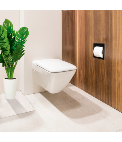 Unterputz Wandnische Toilettenpapierhalter WALL BOX PAPER 1 Schwarz