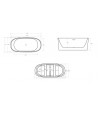 Freistehende Badewanne Oval 170x70 SALINA MONOLITH ACRYL Ablaufgarnitur CLICK CLACK GRATIS !