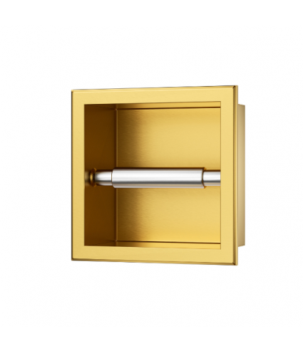 Unterputz Wandnische Toilettenpapierhalter WALL BOX PAPER 1 Gold