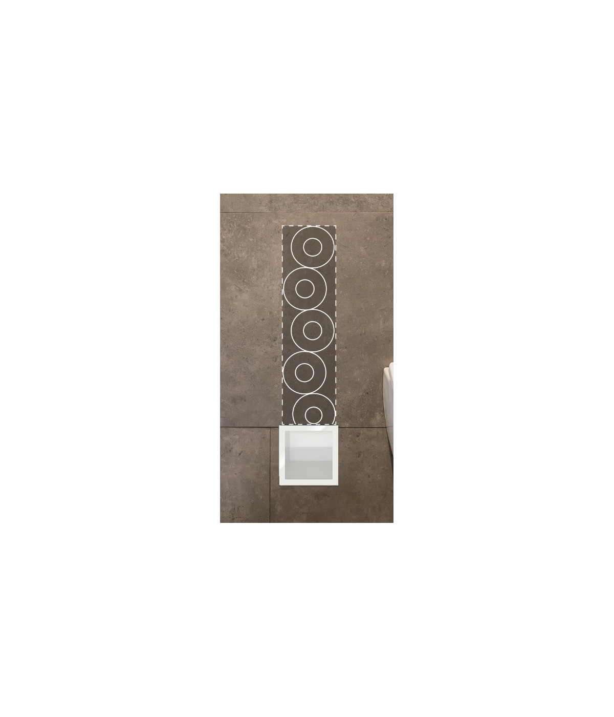Unterputz Wandnische Toilettenpapieraufbewahrung WALL BOX PAPER 3 Weiß
