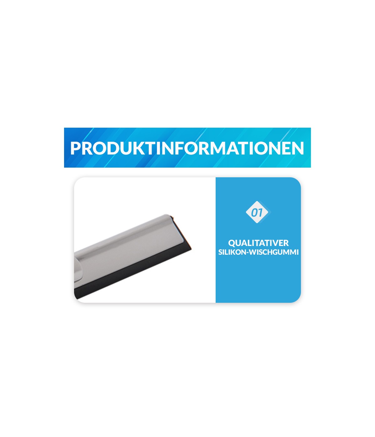 Glaswischer Badwischer, Edelstahl Duschabzieher Silikon-Wasserabstreifer | Abzieher Für Fensterscheiben & Duschkabinen | Chrom