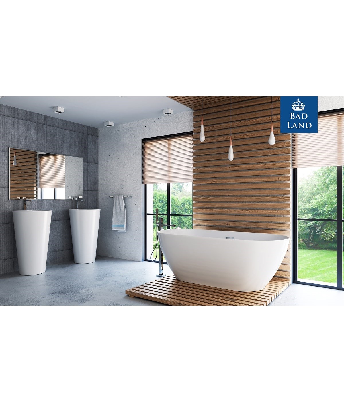 Freistehende Badewanne Oval 170x75 OLVENA MONOLITH ACRYL Ablaufgarnitur CLICK CLACK GRATIS !