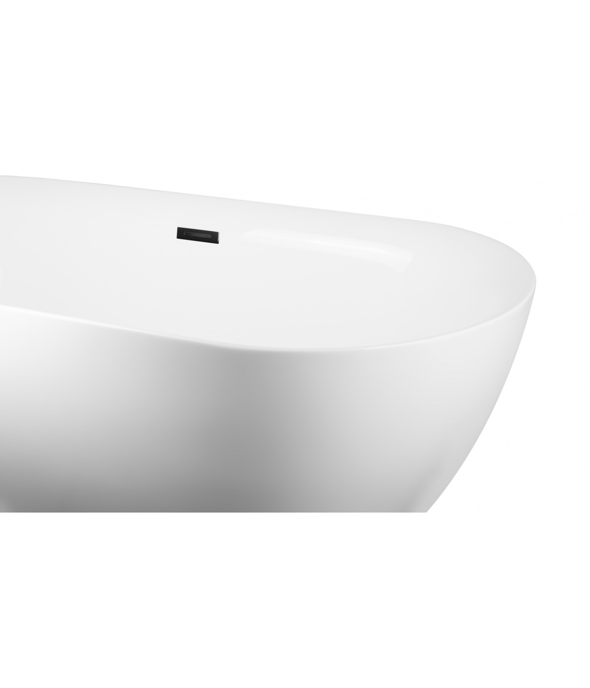 Freistehende Badewanne Oval 170x75 OLVENA MONOLITH ACRYL Ablaufgarnitur CLICK CLACK GRATIS !