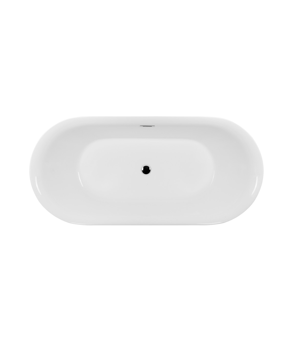 Freistehende Badewanne Oval 170x75 OLVENA MONOLITH ACRYL Ablaufgarnitur CLICK CLACK GRATIS !