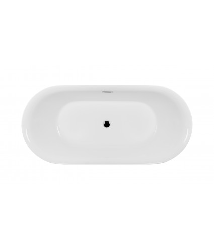 Freistehende Badewanne Oval 170x75 OLVENA MONOLITH ACRYL Ablaufgarnitur CLICK CLACK GRATIS !