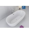 Freistehende Badewanne Oval 170x80 RENOZ MONOLITH ACRYL Ablaufgarnitur CLICK CLACK GRATIS !
