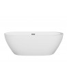 Freistehende Badewanne Oval 170x80 RENOZ MONOLITH ACRYL Ablaufgarnitur CLICK CLACK GRATIS !