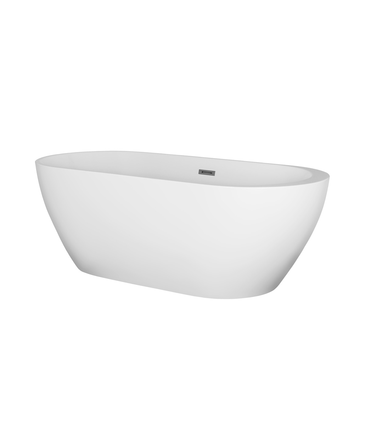 Freistehende Badewanne Oval 170x80 RENOZ MONOLITH ACRYL Ablaufgarnitur CLICK CLACK GRATIS !
