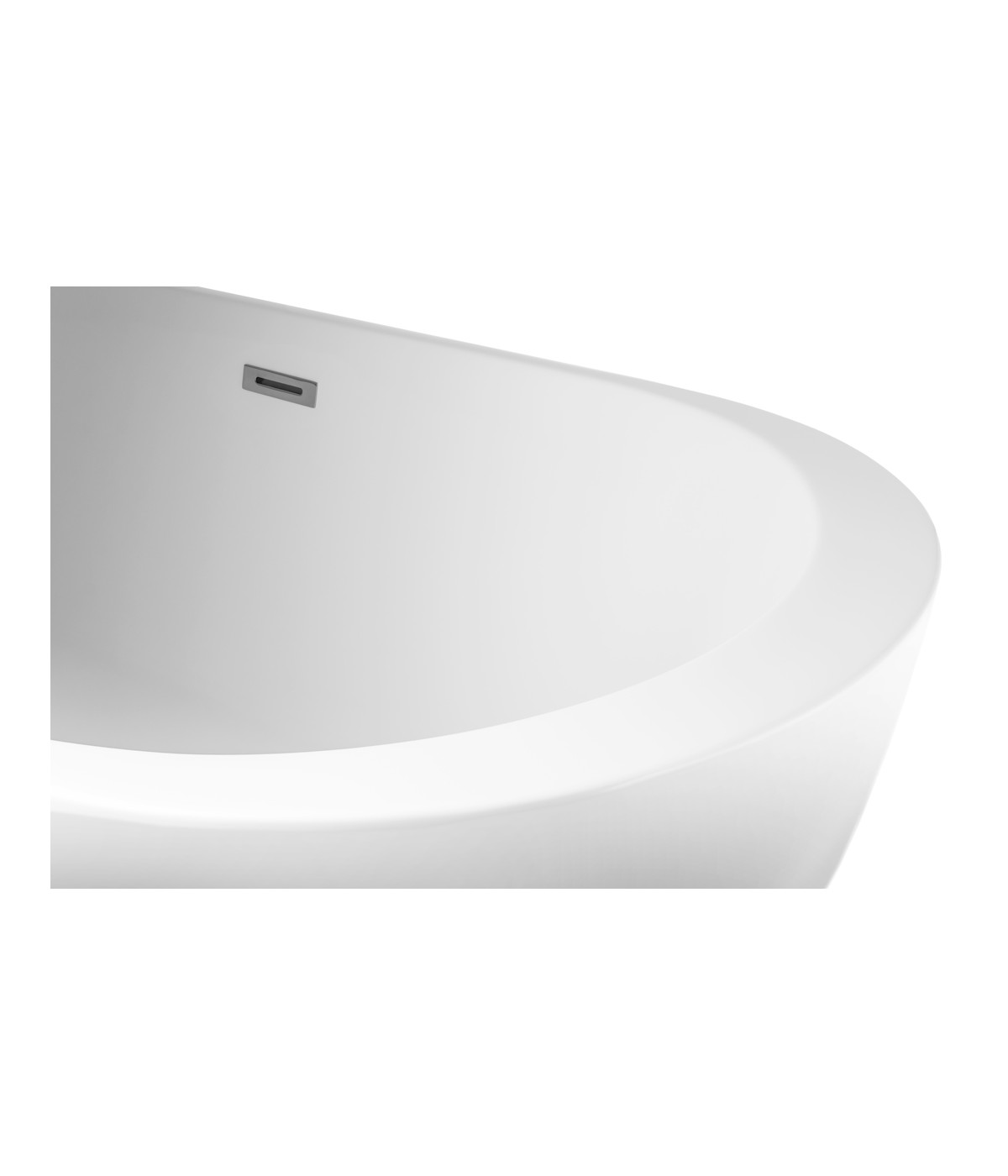 Freistehende Badewanne Oval 170x80 RENOZ MONOLITH ACRYL Ablaufgarnitur CLICK CLACK GRATIS !