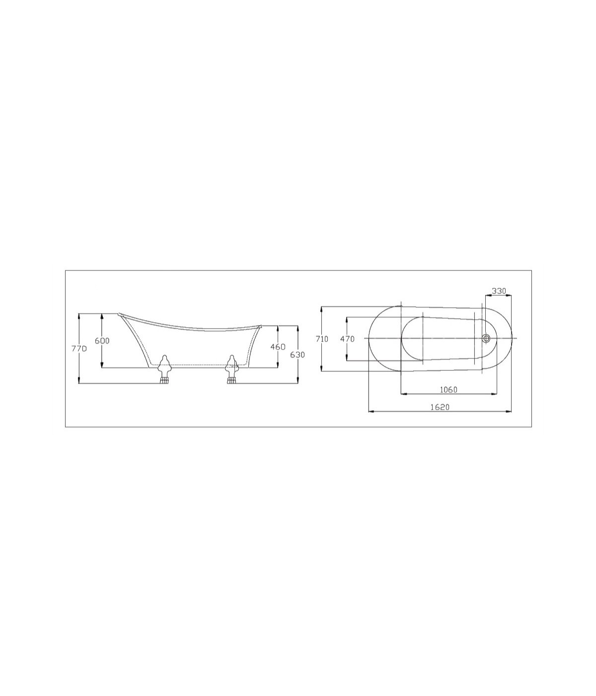 RETRO Freistehende Badewanne Oval 160x70 Barbados Ablaufgarnitur CLICK CLACK GRATIS !