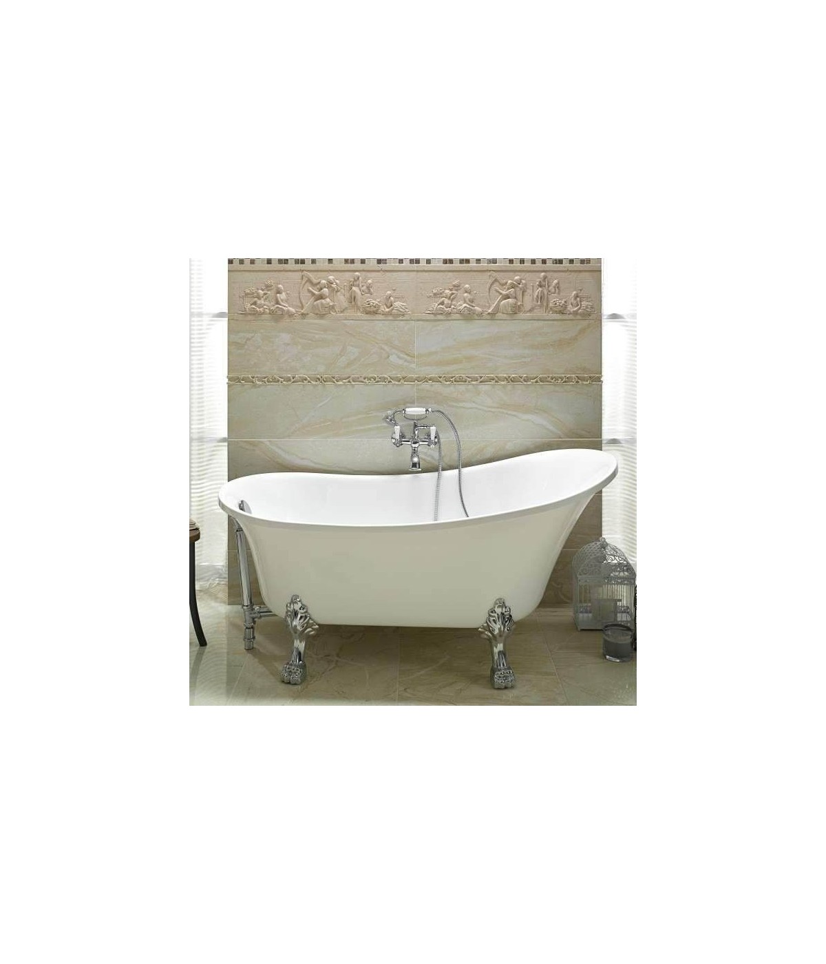RETRO Freistehende Badewanne Oval 160x70 Barbados Ablaufgarnitur CLICK CLACK GRATIS !