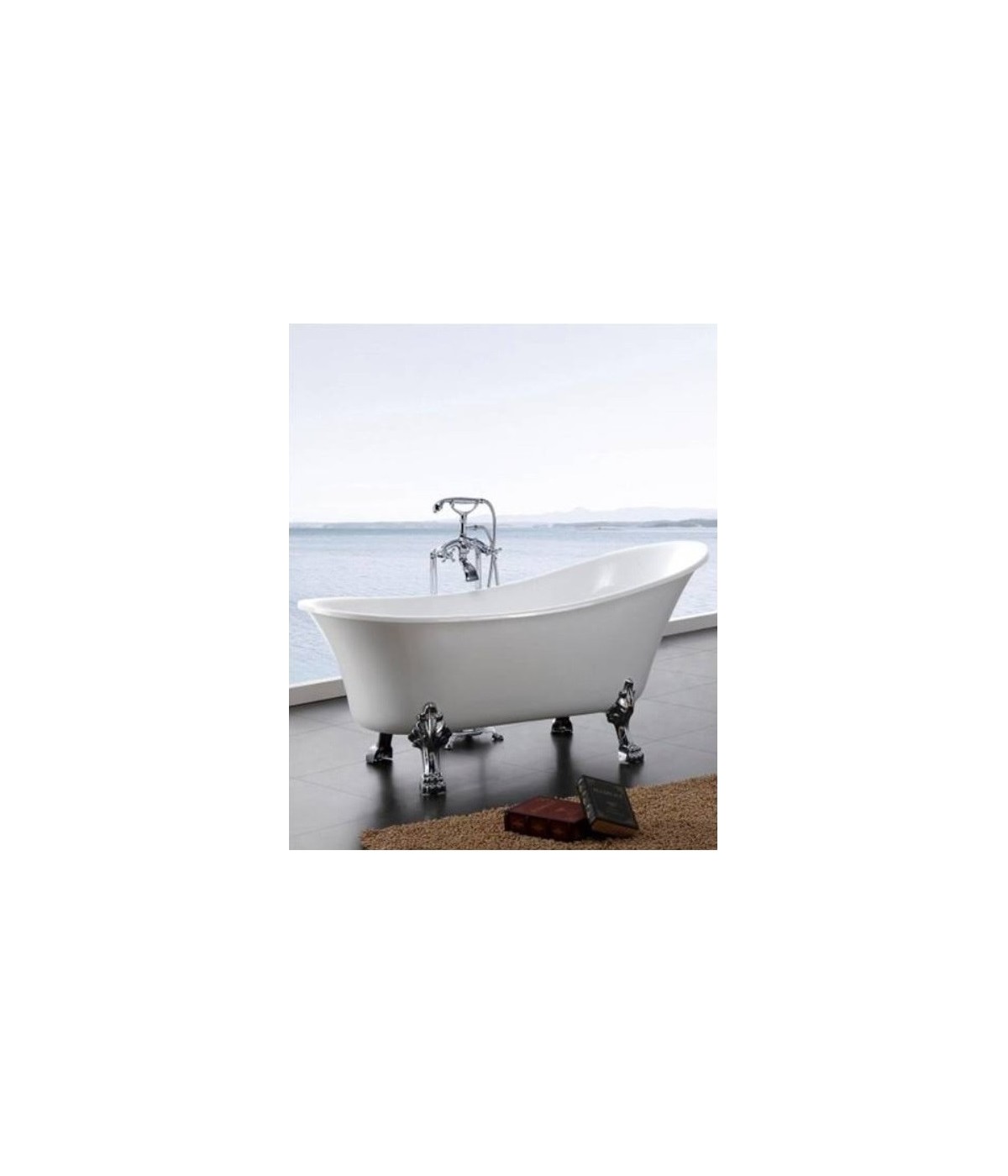 RETRO Freistehende Badewanne Oval 160x70 Barbados Ablaufgarnitur CLICK CLACK GRATIS !