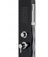 Duschpaneel ALTO Schwarz Edelstahl Massage Wasserfall