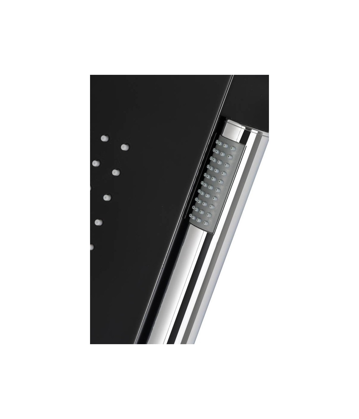 Duschpaneel ALTO Schwarz Edelstahl Massage Wasserfall