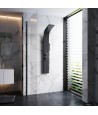 Duschpaneel ALTO Schwarz Edelstahl Massage Wasserfall