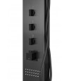 Duschpaneel NEOK Graphit Thermostatisch Edelstahl Massage Wasserfall