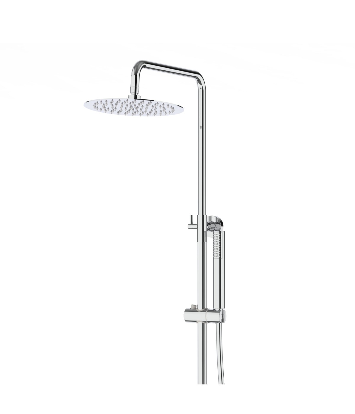 Brausegarnitur LUGO Chrom Thermostatisch mit Auslauf, Duschsäule