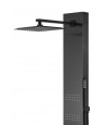 Duschpaneel NEOK Graphit Thermostatisch mit Auslauf, Edelstahl Massage Wasserfall