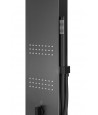 Duschpaneel NEOK Graphit Thermostatisch mit Auslauf, Edelstahl Massage Wasserfall