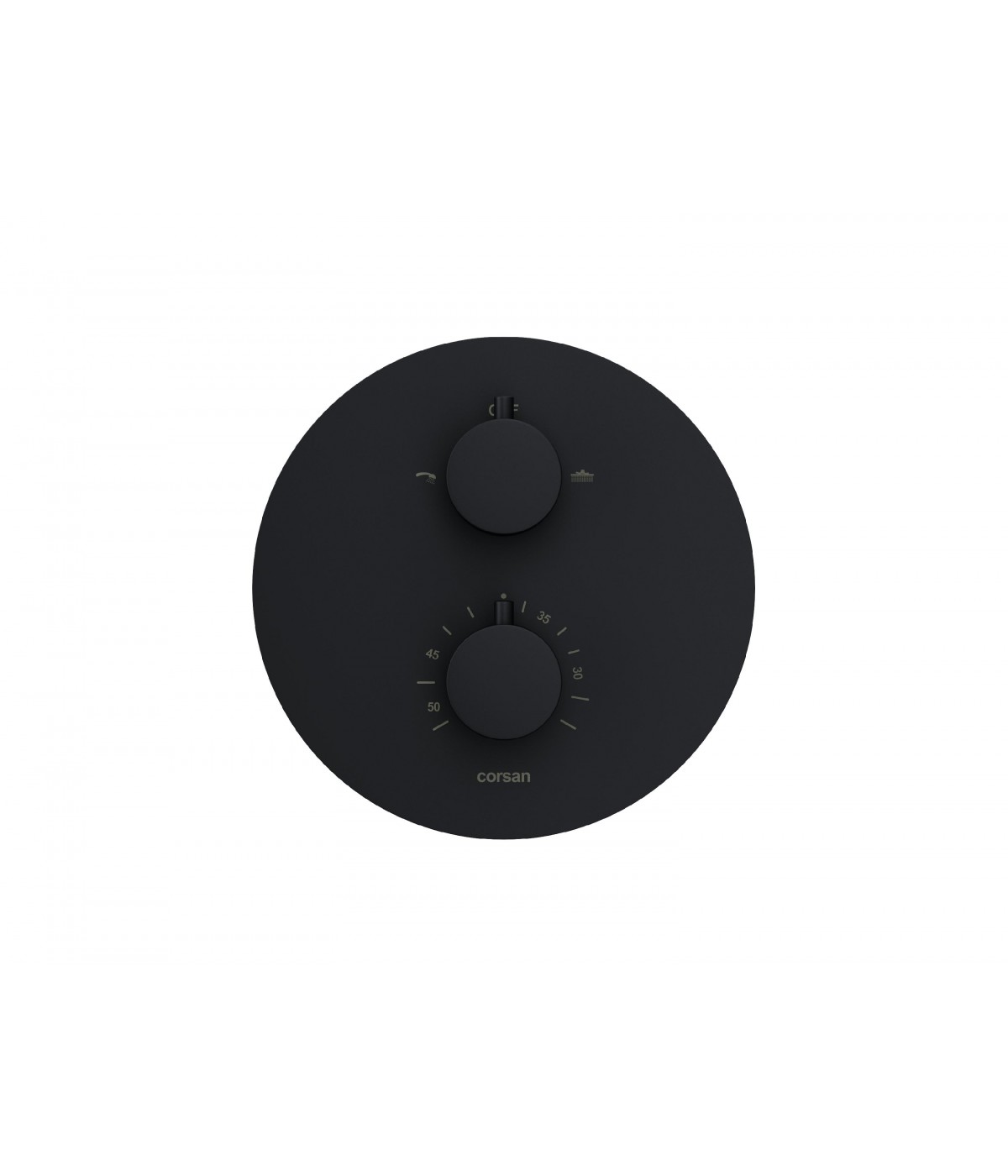 Duschsystem Unterputz Armatur Set LUGO Schwarz Thermostatisch