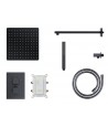 Duschsystem Unterputz Armatur Set ANGOS Schwarz Thermostatisch
