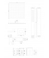 Duschsystem Unterputz Armatur Set ANGOS Schwarz Thermostatisch