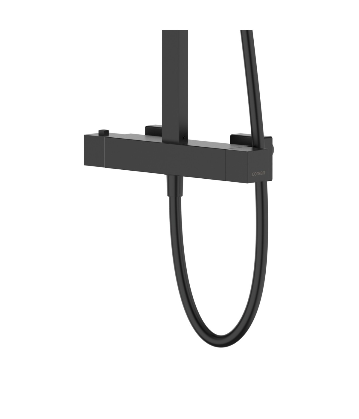 Brausegarnitur ANGOS Schwarz Thermostatisch Duschsäule