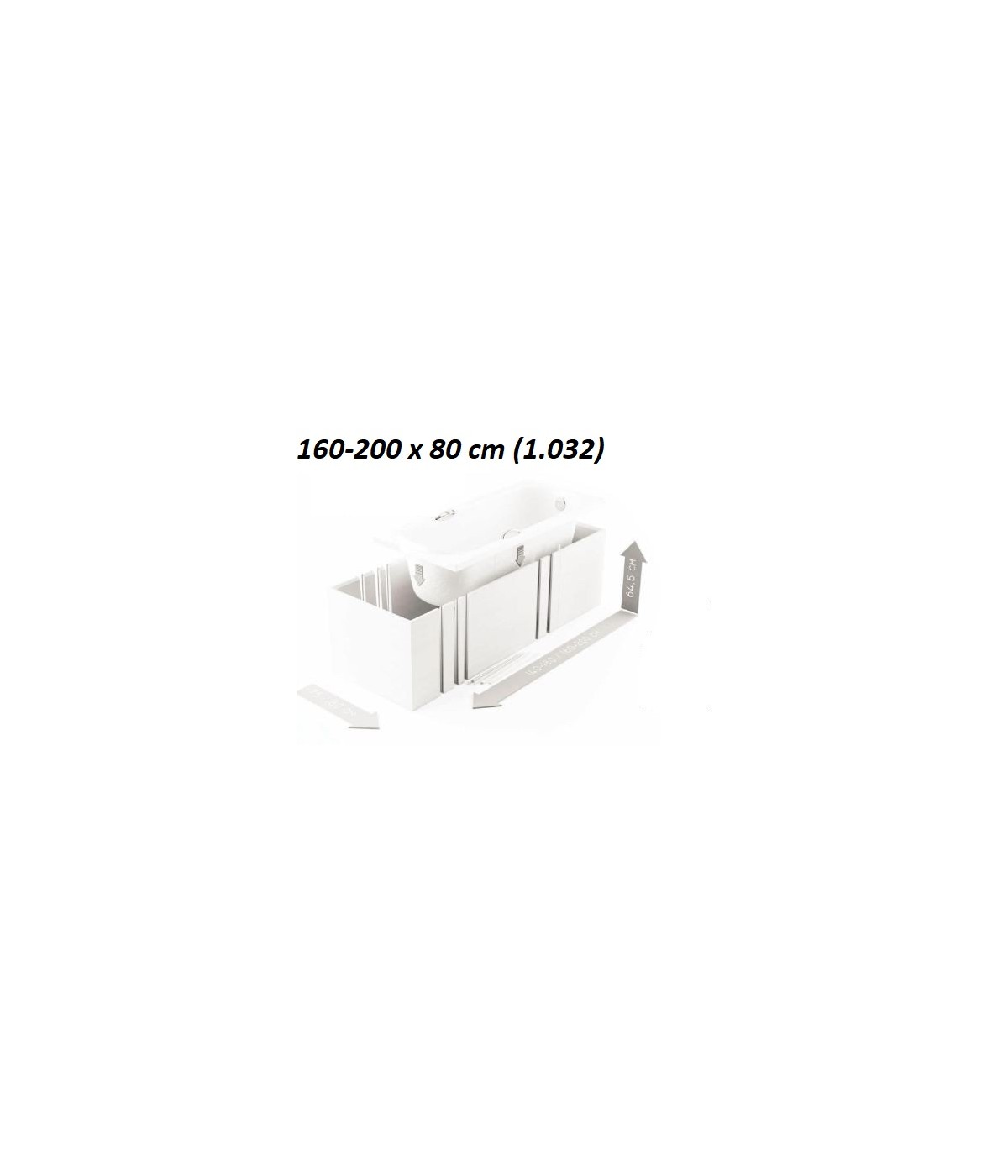 Styroporträger Wannenträger für Badewanne 160-200x80 1.032