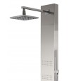 Duschpaneel NEOK Stahl Thermostatisch mit Auslauf, Edelstahl Massage Wasserfall