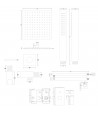 Duschsystem Unterputz Armatur Set ANGOS Schwarz