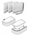 Verkleidung Styropor LED universell Eckbadewanne 1.040LED