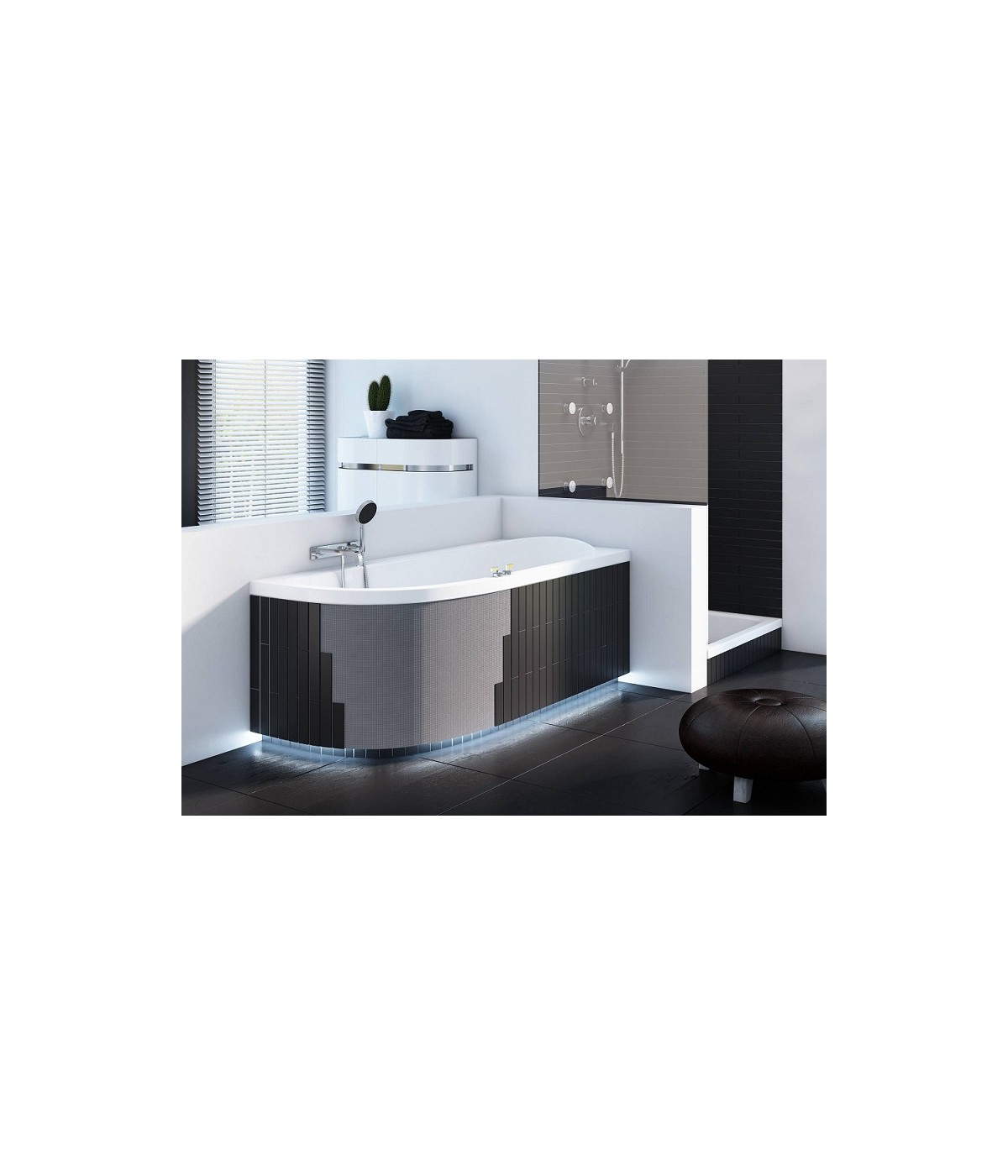 Verkleidung Styropor LED universell Eckbadewanne 1.040LED