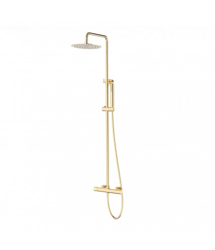 Brausegarnitur LUGO Gold Thermostatisch Duschsäule