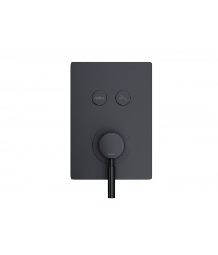 Brausebatterie Unterputz BOX Schwarz Verdeckter Einbau Duschbatterie