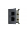 Brausebatterie Unterputz BOX Schwarz Thermostatisch Verdeckter Einbau Duschbatterie