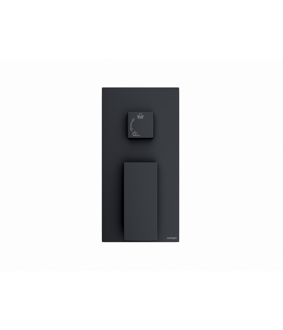 Brausebatterie Unterputz BOX Schwarz Verdeckter Einbau Duschbatterie