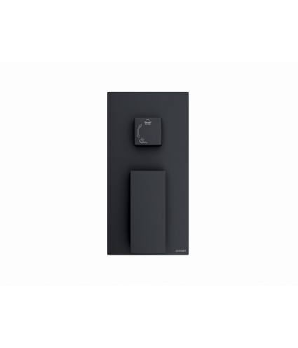 Brausebatterie Unterputz BOX Schwarz Verdeckter Einbau Duschbatterie