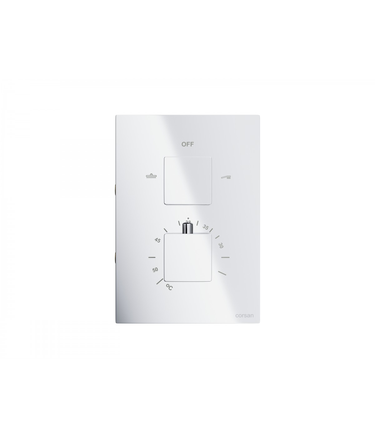 Brausebatterie Unterputz BOX Chrom Thermostatisch Verdeckter Einbau Duschbatterie