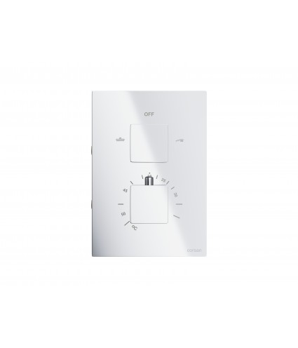 Brausebatterie Unterputz BOX Chrom Thermostatisch Verdeckter Einbau Duschbatterie