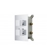 Brausebatterie Unterputz BOX Chrom Thermostatisch Verdeckter Einbau Duschbatterie