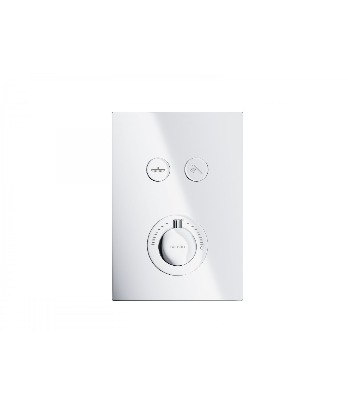 Brausebatterie Unterputz BOX Chrom Thermostatisch Verdeckter Einbau Duschbatterie