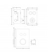 Brausebatterie Unterputz BOX Chrom Thermostatisch Verdeckter Einbau Duschbatterie